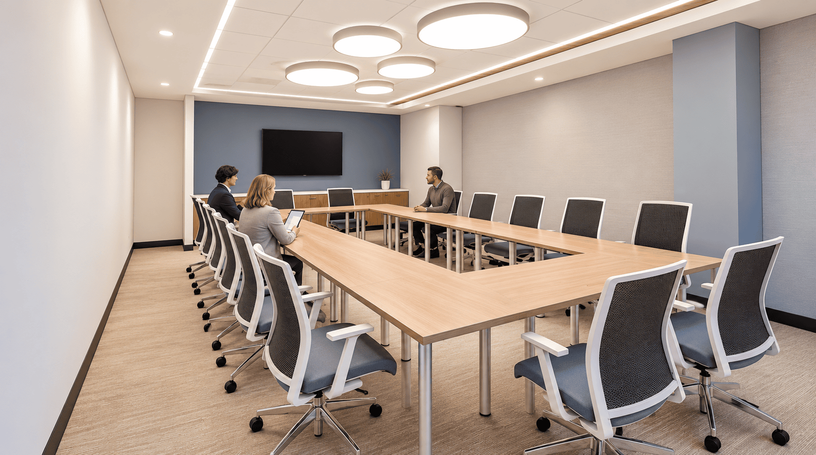 Modern Boardroom Meeting