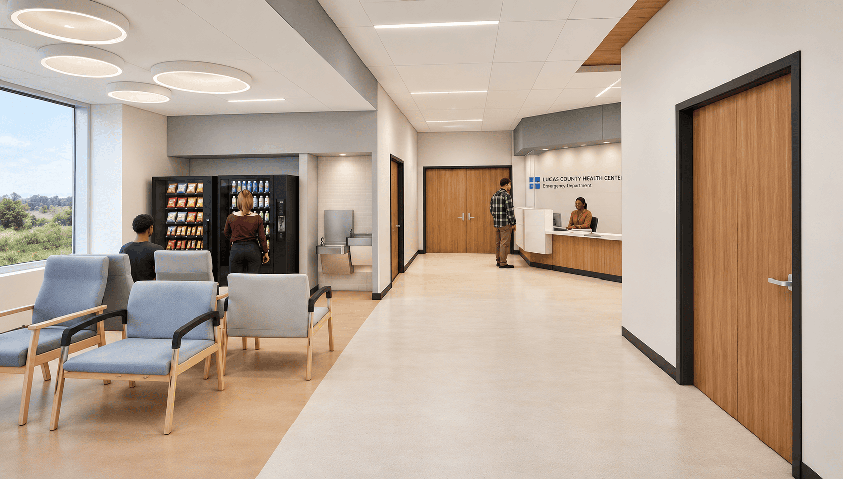 Modern Emergency Department Reception Lobby