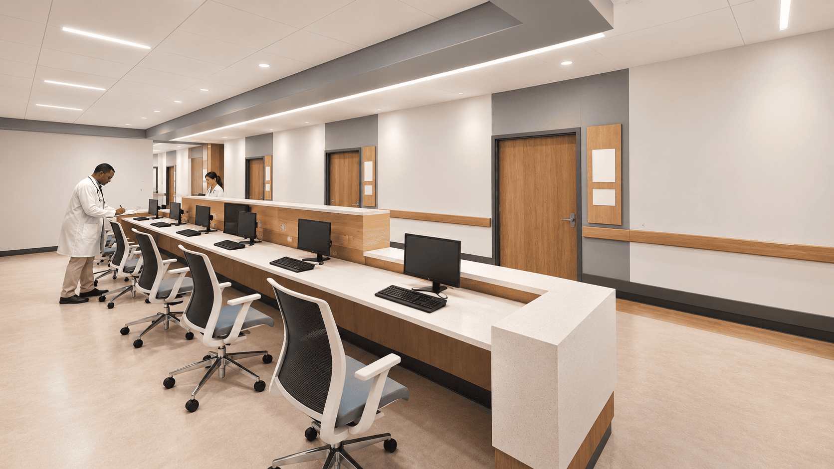 Modern Hospital Nursing Station