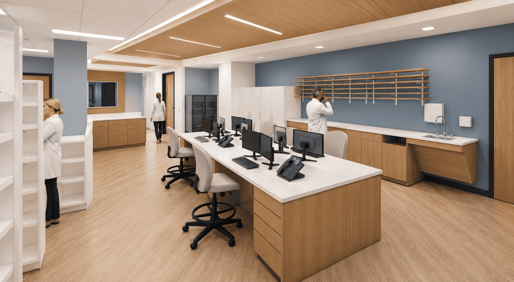 Modern Pharmacy Workroom